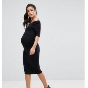 ASOS maternity Bardot dress with half sleeve